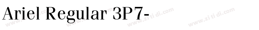 Ariel Regular 3P7字体转换